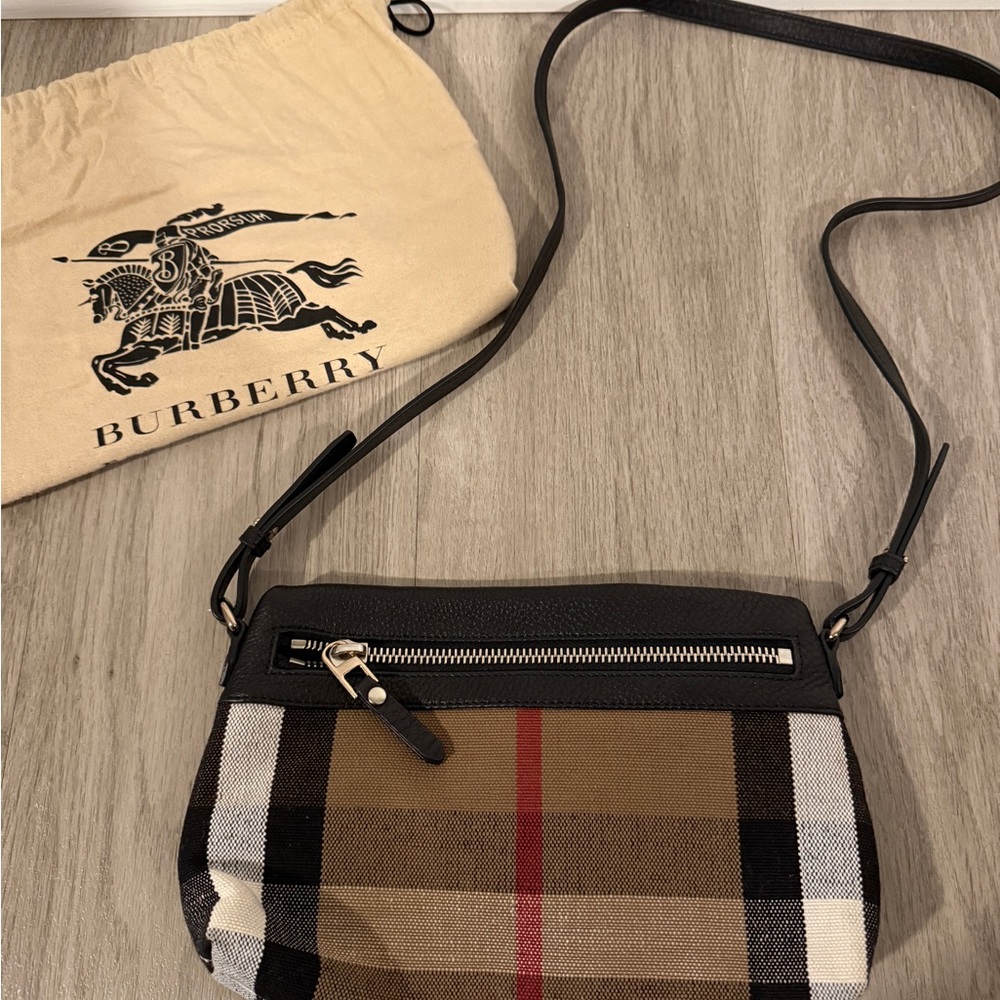 Burberry Canvas Check Farley Crossbody Bag